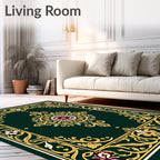 Ornate Floral Medallion Pattern Rug