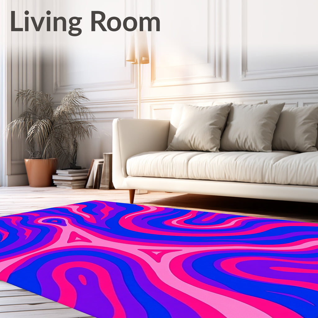 Vibrant Swirl Abstract Design Rug