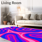 Vibrant Swirl Abstract Design Rug