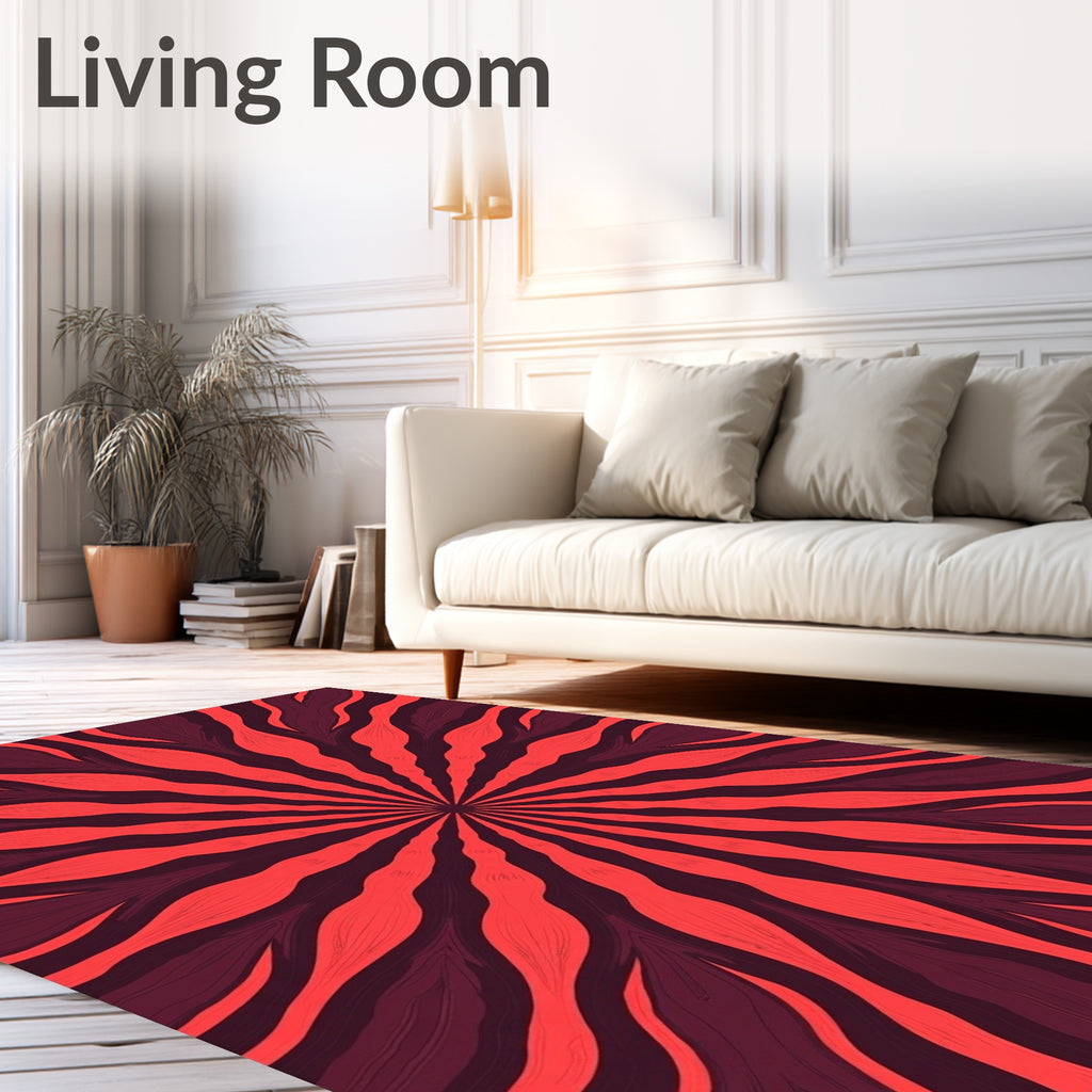 Radiant Radial Petal Pattern Rug