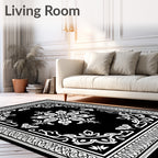 Classic Floral Swirls Decorative Rug