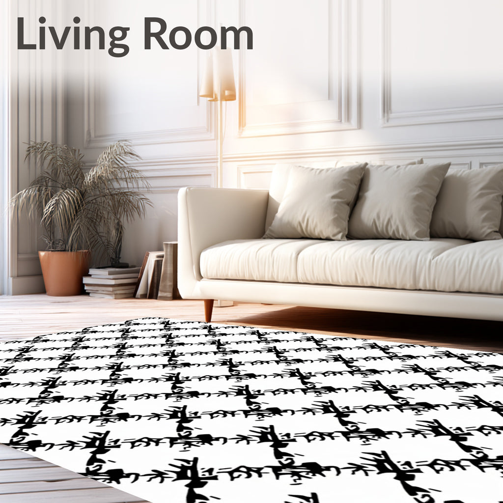 Abstract Diagonal Geometric Pattern Rug