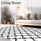 Abstract Diagonal Geometric Pattern Rug