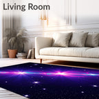 Cosmic Nebula Bright Stellar Pattern Rug