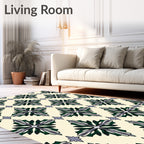 Classic Floral Diamond Pattern Rug