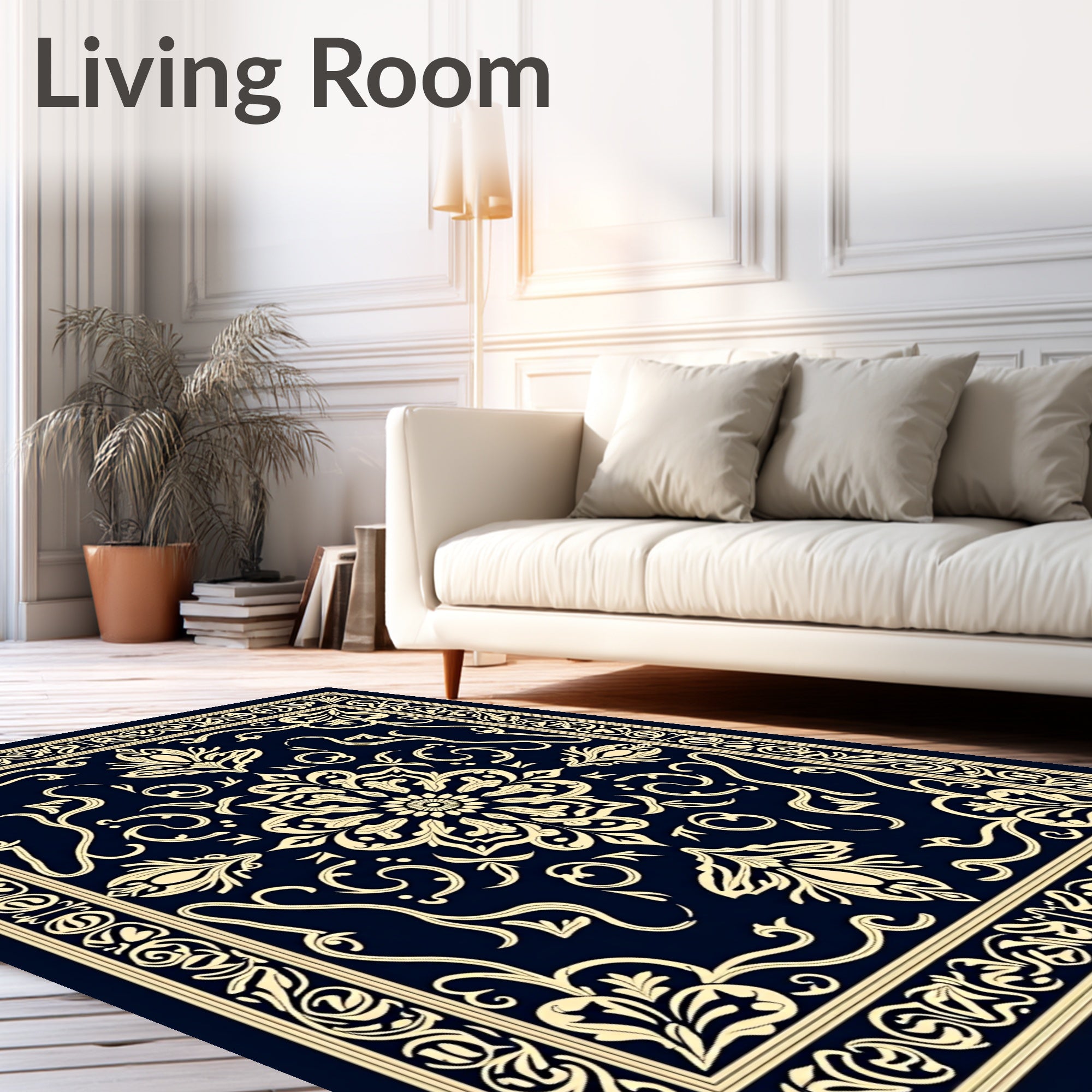 Ornate Mandalas And Swirls Design Rug
