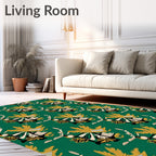 Exotic Abstract Floral Stylized Pattern Rug