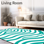 Oceanic Wave Pattern Rug