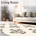 Ornate Floral Damask Classic Pattern Rug