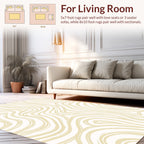 Creamy Swirl Pattern Rug