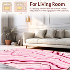 Pink Agate Inspired Swirl Pattern Rug