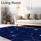 Cosmic Orbit And Rocket Abstract Rug