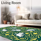 Whimsical Cats And Mushrooms Folklore Rug