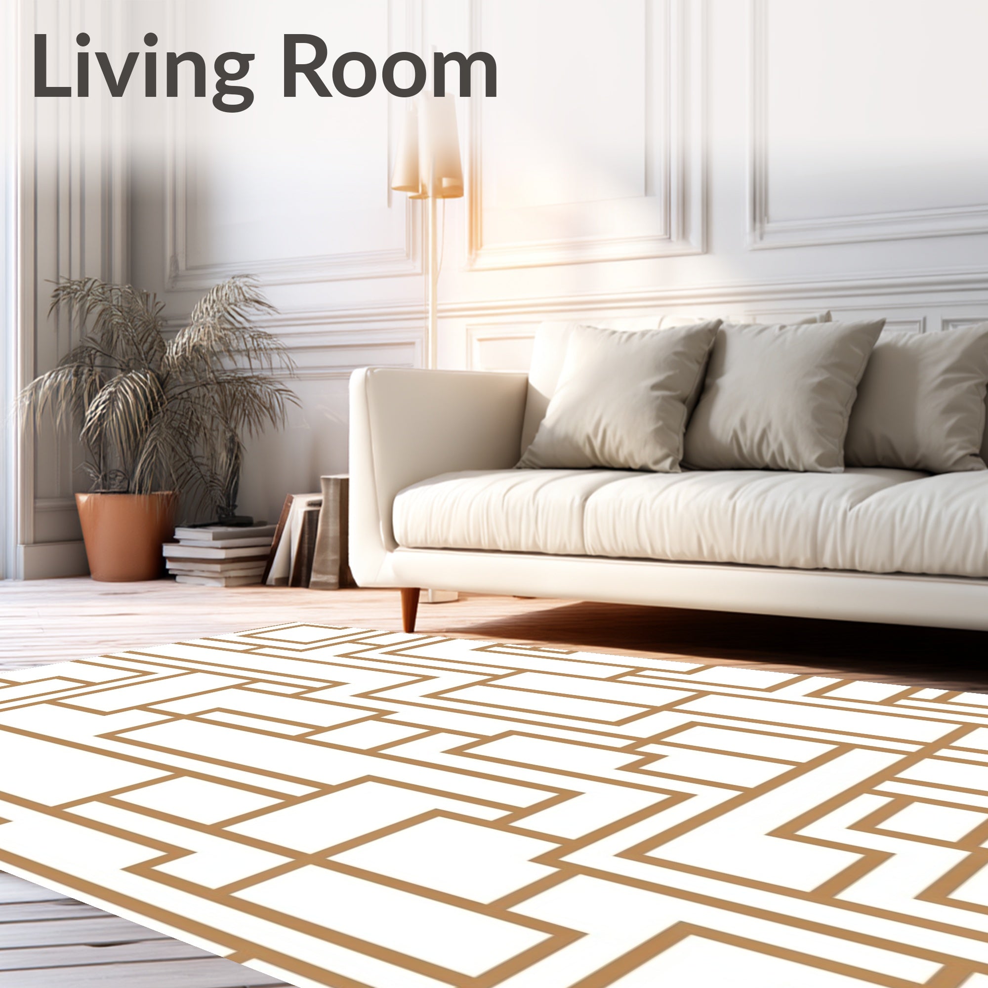 Modern Line Geometric Pattern Rug