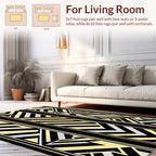 Art Deco Geometric Stripe Pattern Rug