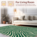 Abstract Wavy Lines Pattern Rug