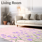 Whimsical Floral Garden Pattern Rug
