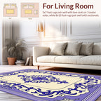 Ornate Floral Damask Pattern Rug