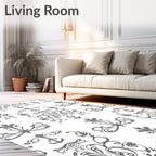 Elegant Scrollwork Damask Pattern Rug