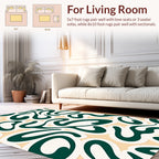 Smooth Retro Swirl Pattern Rug