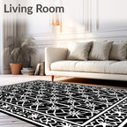 Abstract Geometric Starburst Pattern Rug
