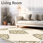 Elegant Floral Patterned Antique Design Rug
