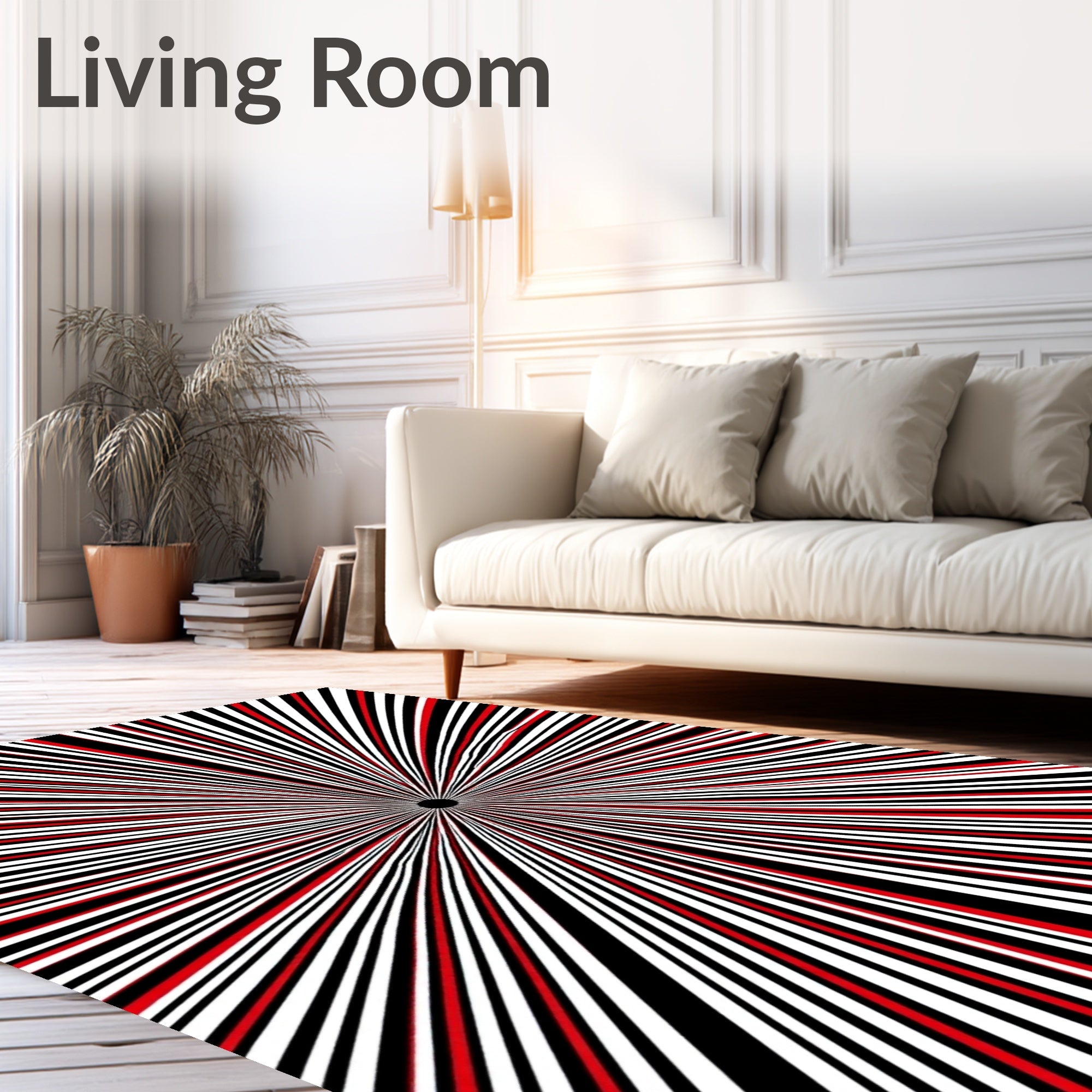 Radial Stripe Bold Design Rug