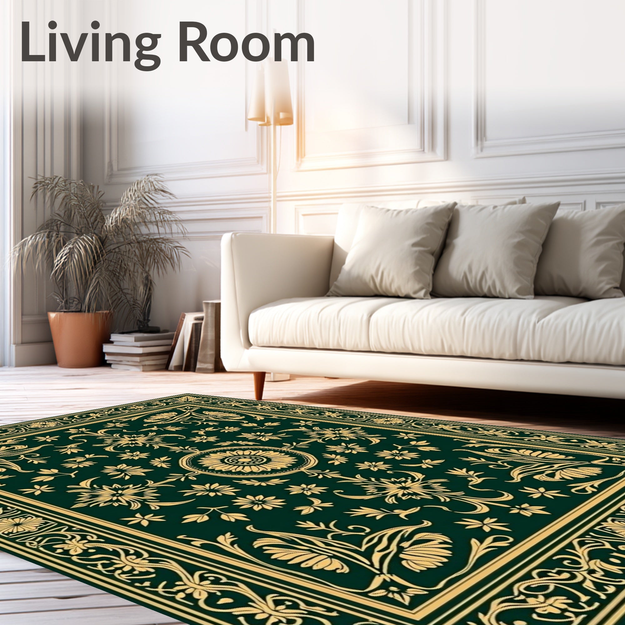Rich Botanical Floral Pattern Rug