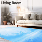 Light Blue Swirl Horizon Rug