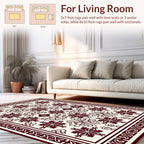 Classic Floral Motif Geometric Design Rug