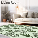 Botanical Leaf Pattern Design Rug