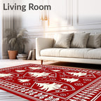 Festive Tree Border Design Rug