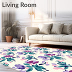 Abstract Floral Garden Pattern Rug
