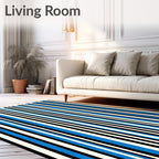 Bold Vertical Stripe Pattern Rug