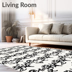 Delicate Floral Vine Pattern Rug