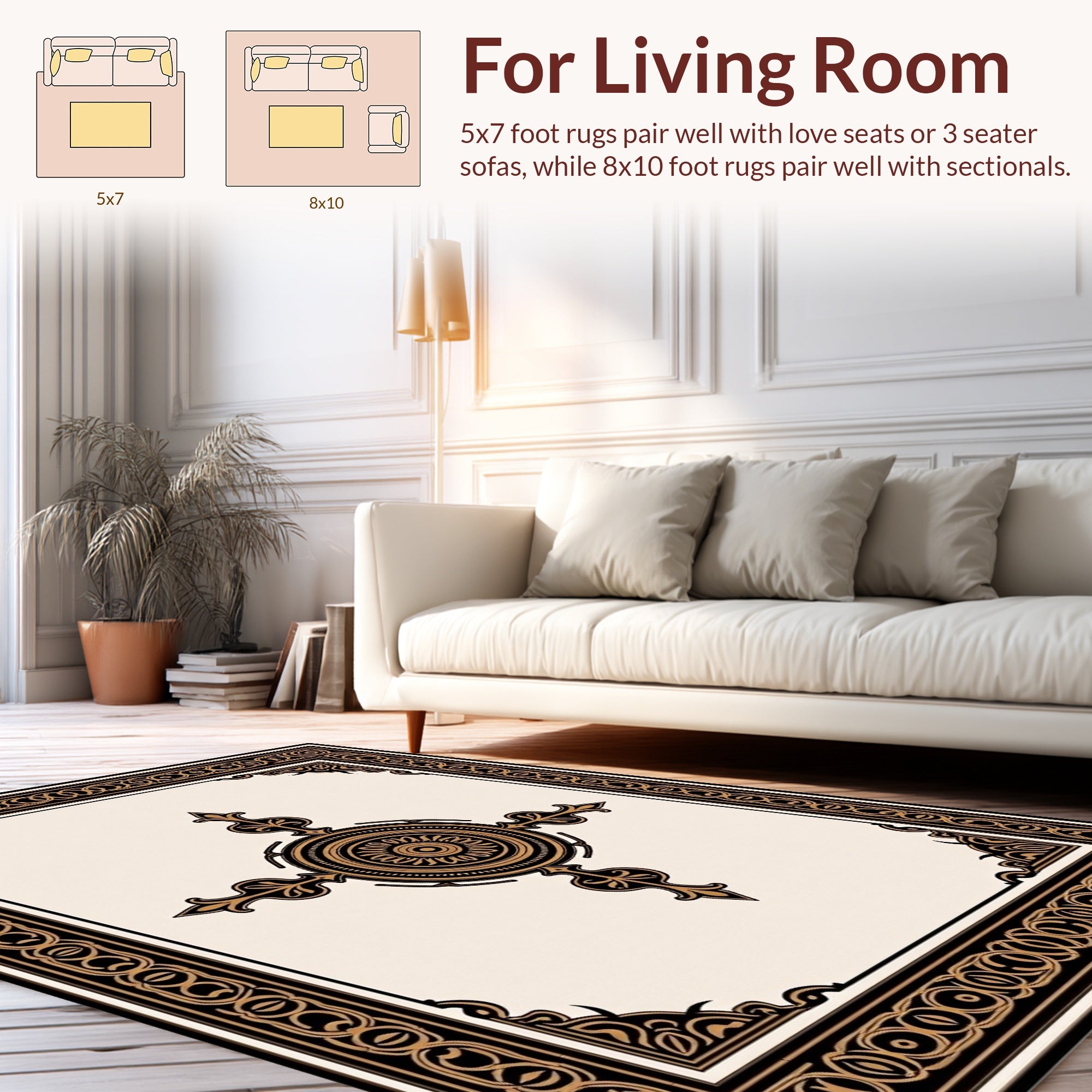 Classic Ornate Geometric Pattern Rug