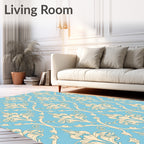 Ornate Vintage Scrollwork Pattern Rug