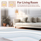 Blue Gray Wavy Abstract Rug