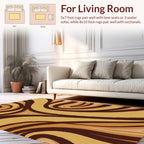 Swirling Abstract Warm Earth Tones Rug