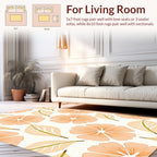 Blooming Peach Floral Pattern Rug