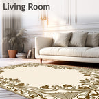 Antique Floral Swirls Art Nouveau Rug