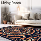 Ornate Floral Mandala Pattern Rug