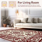 Floral Medallion Intricate Border Design Rug