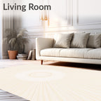 Sunburst Geometric Mandala Style Rug