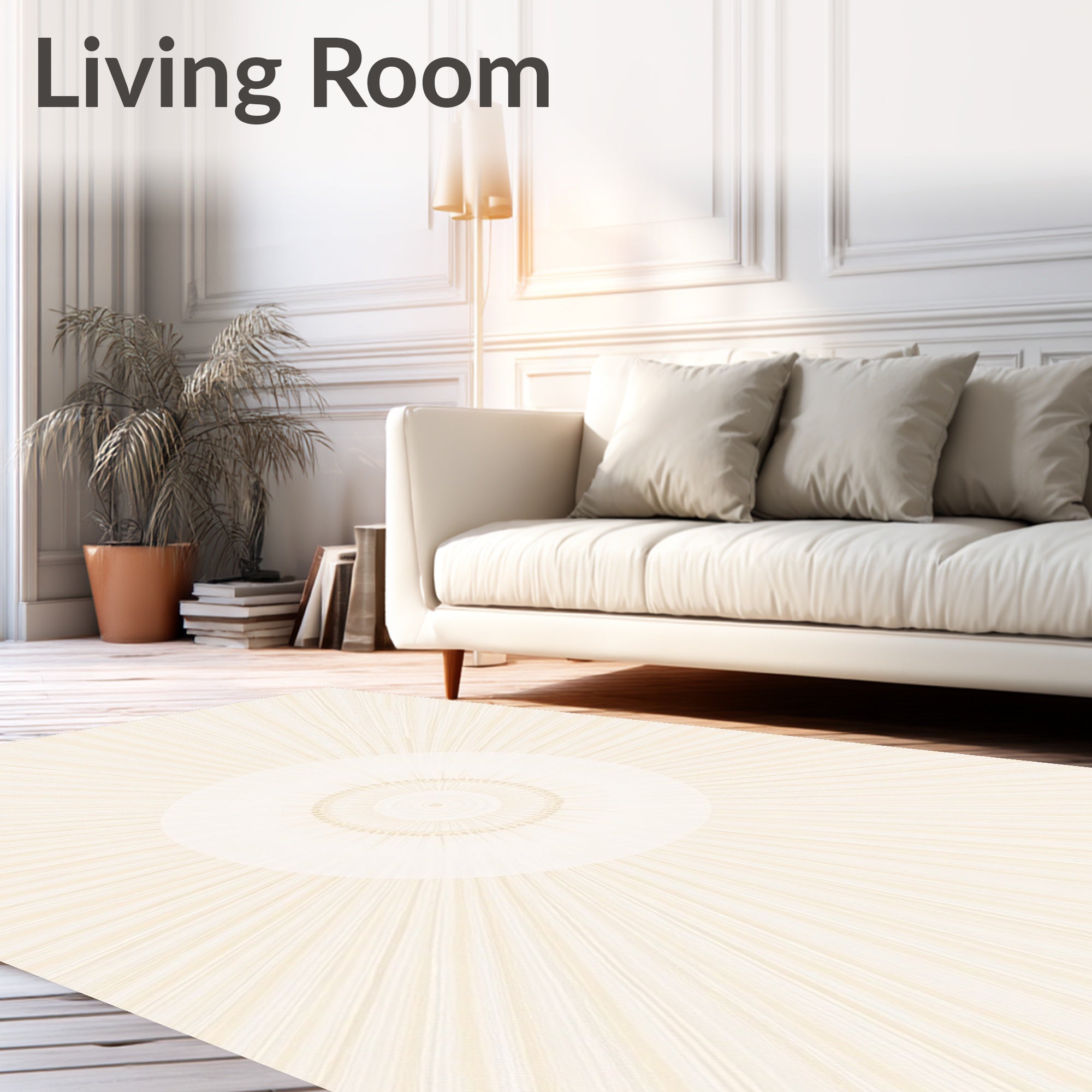 Sunburst Geometric Mandala Style Rug