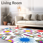 Whimsical Art Splash Design Rug