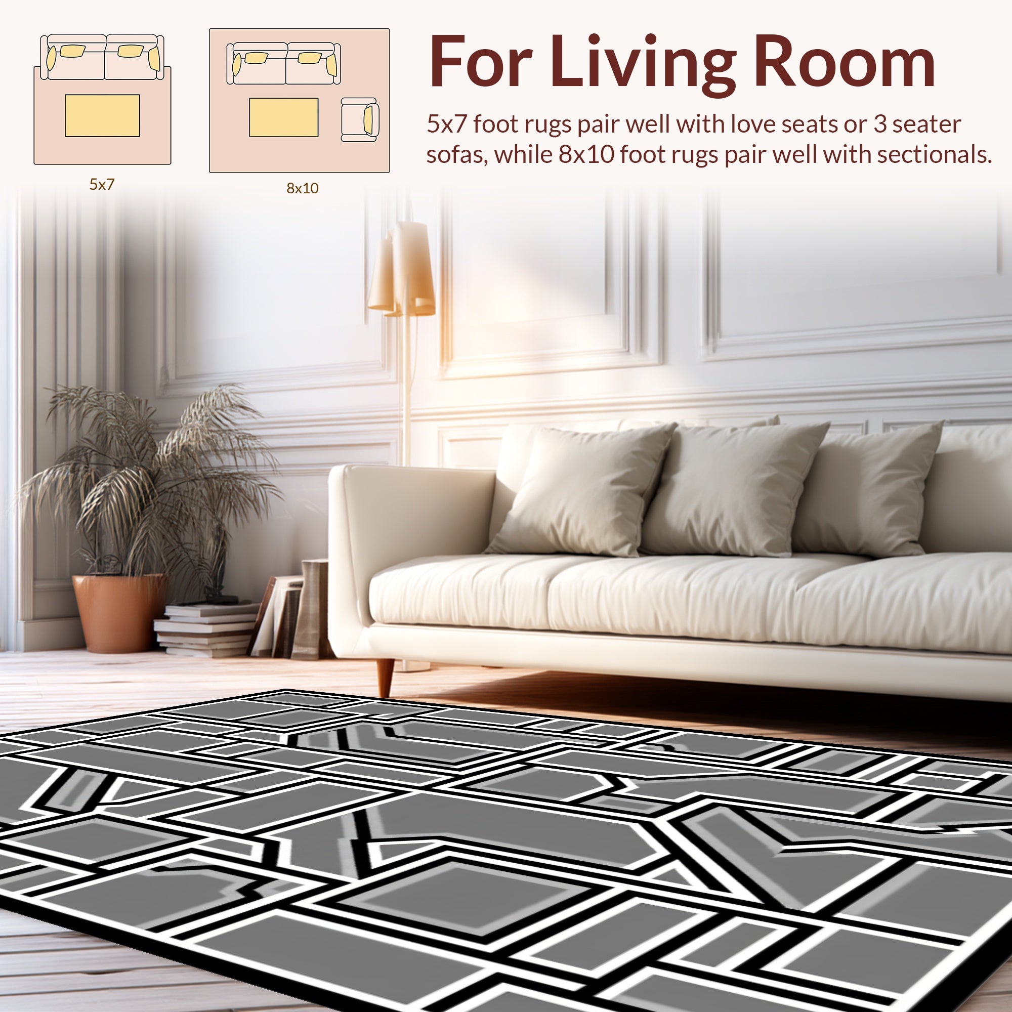 Abstract Geometric Modern Pattern Rug