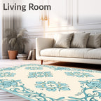Floral Vine Art Nouveau Pattern Rug