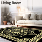 Mandala Style Floral Geometric Pattern Rug