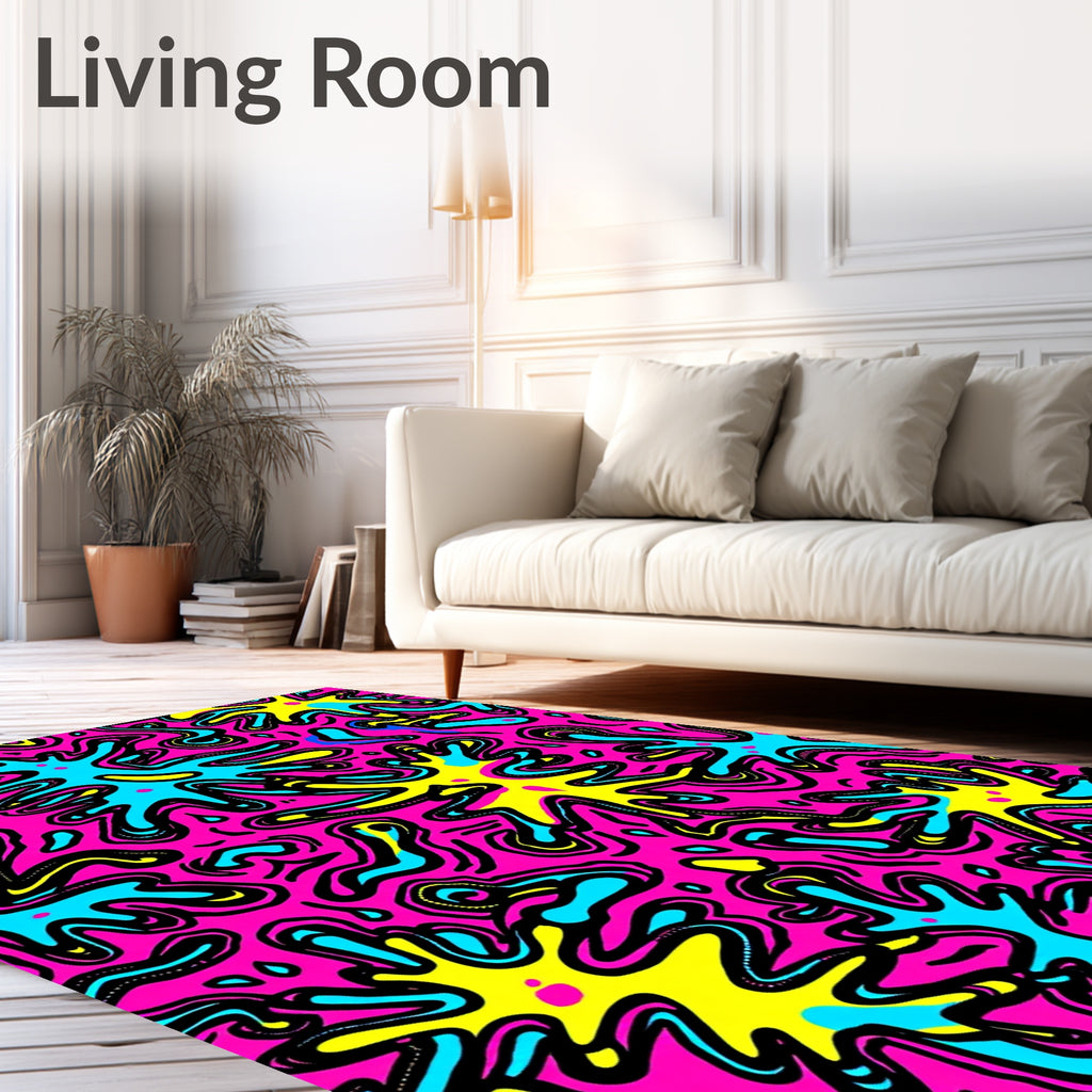 Vibrant Splash Pattern Design Rug